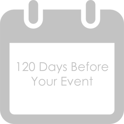 120 Days Before Your Event - Last chance to Postpone or Reschedule your wedding.· Check on the wedding invitations. Ask the stationer for samples of the finished invitations and revise them to suit your needs.· Select and order the cake. Some bakers…